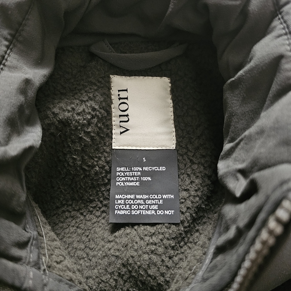 Vuori Morrow Sherpa Jacket Men Small Dark Oregano Green Long Sleeve Full Zip - Picture 10 of 15